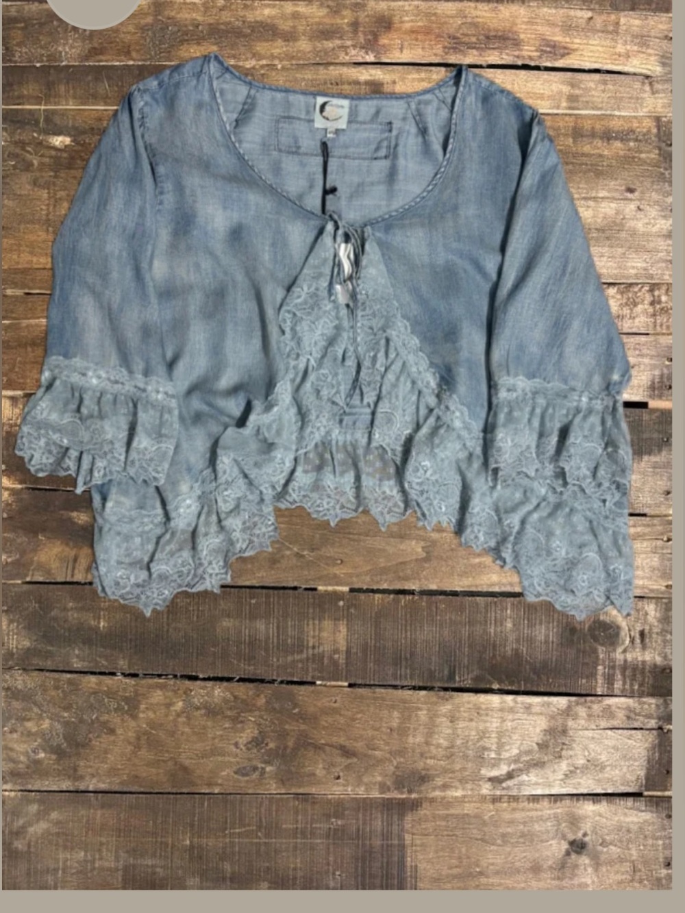 NWT Jaded Gypsy Alluring Romance Jacket & Bloomers SET in Chambray - Picture 3 of 4